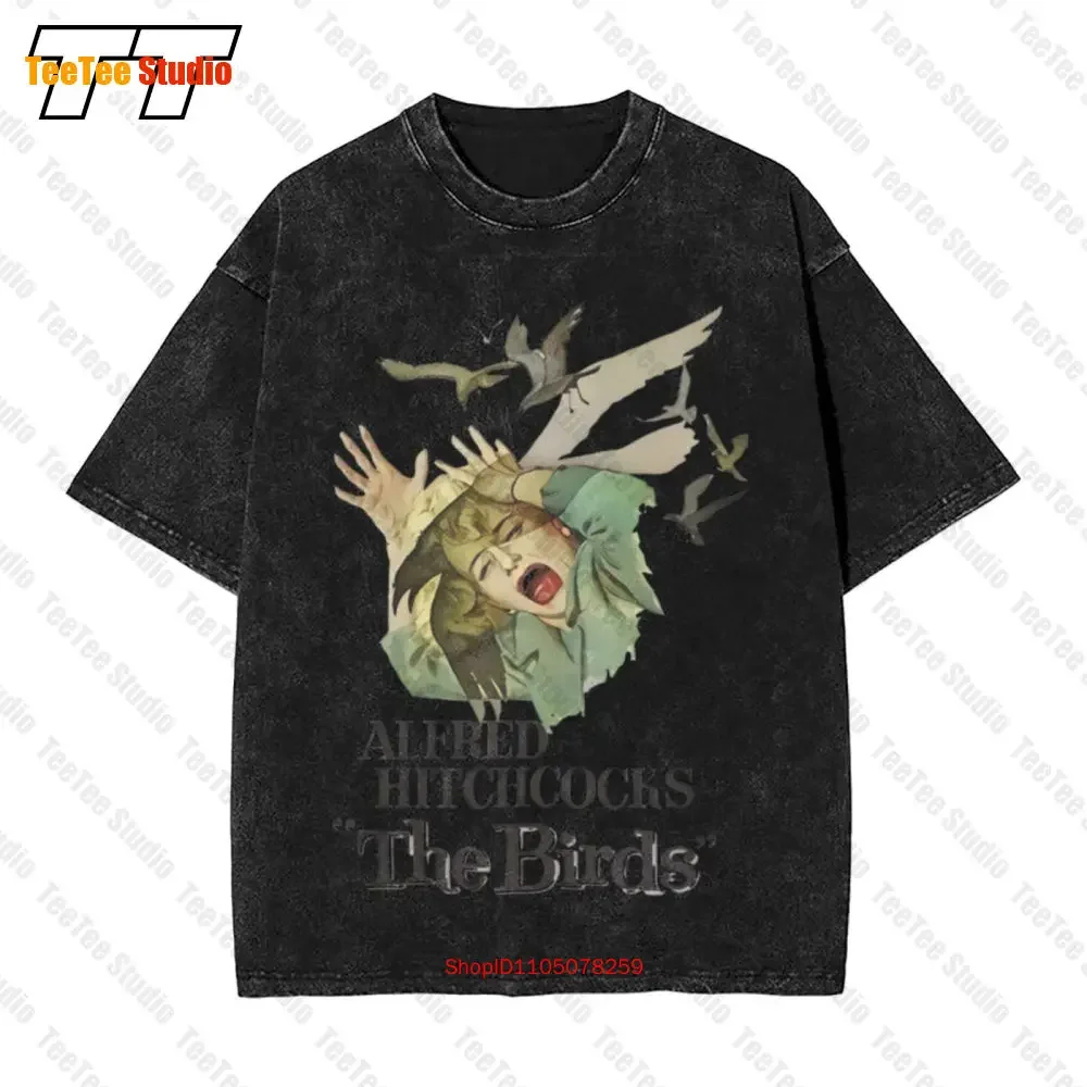 Alfred Hitchcock The Birds Poster Vintage Oversized T-Shirt QGIL