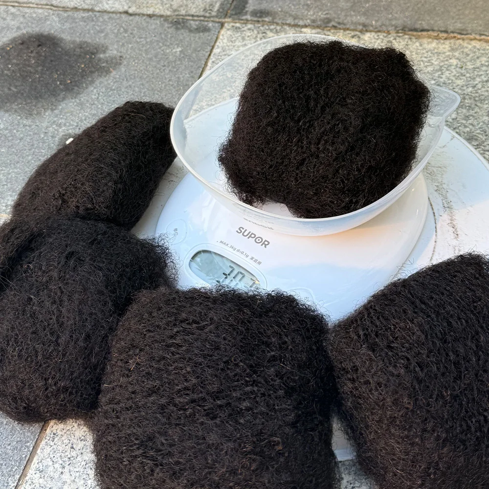 Afro Kinky Bulk Echthaar, natürliche Farbe für Dreadlock-Erweiterungen, 100 % Echthaar-Reparatur-Extensions für Twist/Zöpfe