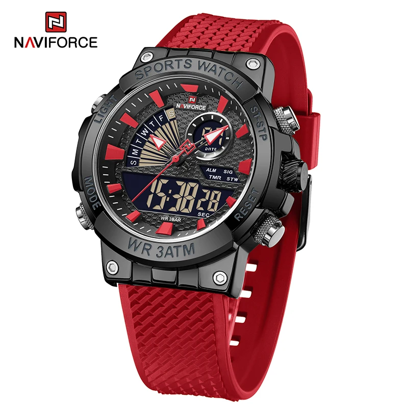 

NAVIFORCE Men's Sports Watch Casual Dual Display Digital Male Quartz Wristwatch Military Waterproof Digital Analog Clock reloj