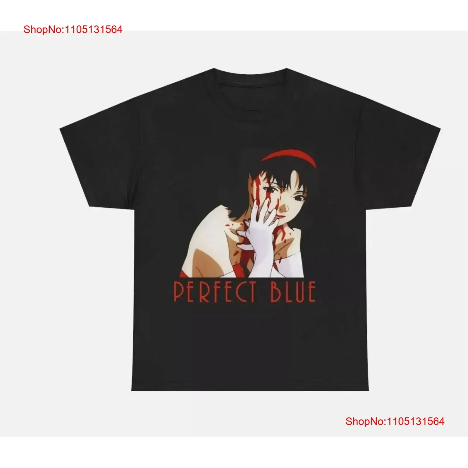 Anima perfect blue T shirt manga anime basic black Classic style vtg vintage Washed Top For Everyday Wear designer clothes