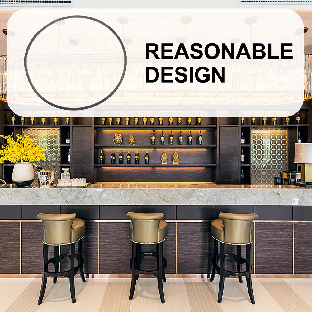 2Pcs Bar Chair Chassis Rubber Ring Floor Protector for Bar Stools Anti Slip Scratch Proof Quiet Operation Easy Fit Round Base