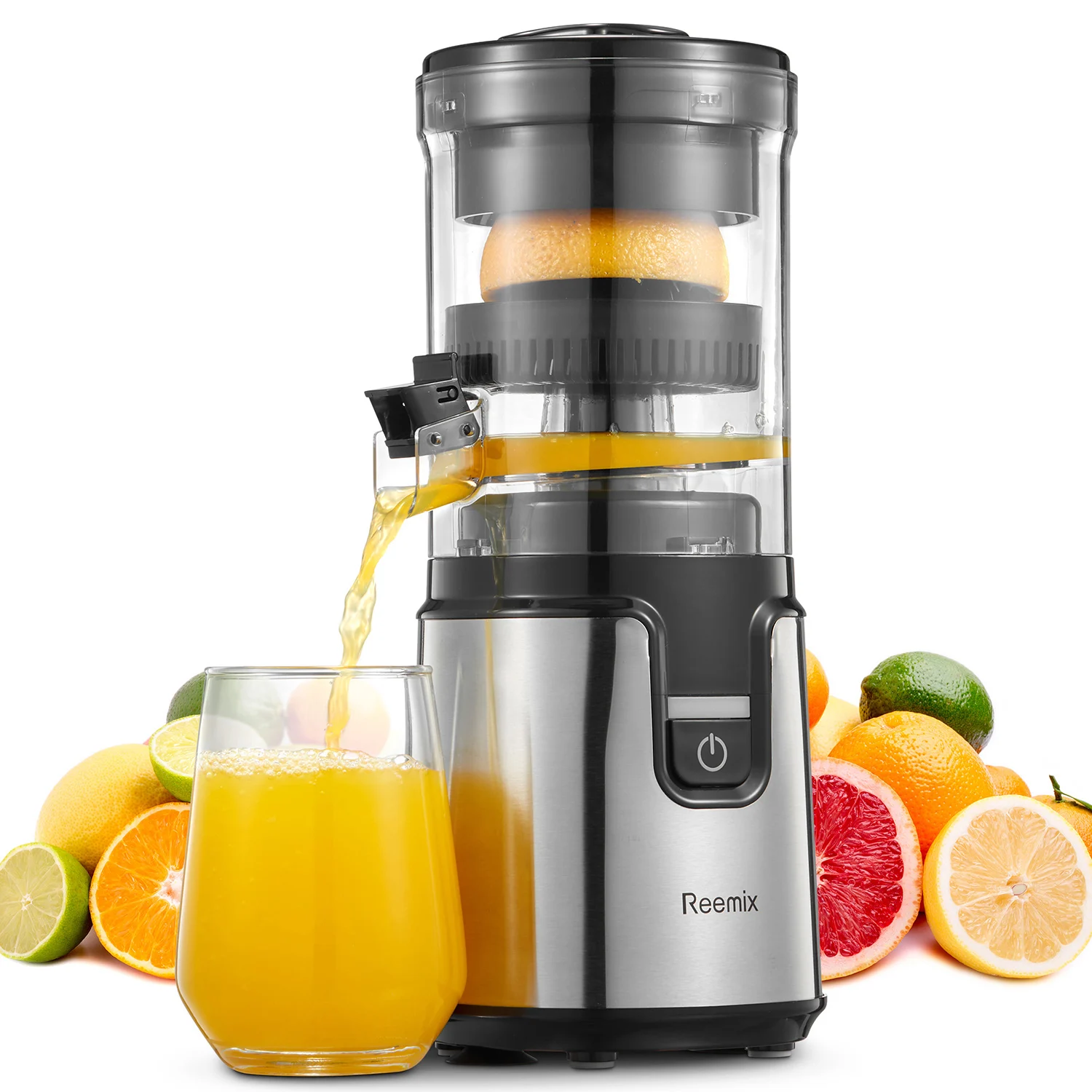 lectric Citrus Juicer, Reemix Full-Automatic Orange Juicer Squeezer for Orange, Lemon, Grapefruit, Citrus Juicer with Cleaning