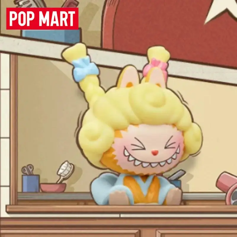 POP MART POP BEAN LABUBU THE MONSTERS HAIR SALON Series Figurines tendance en boîte mystère, sac surprise, figurine d'action, surprise