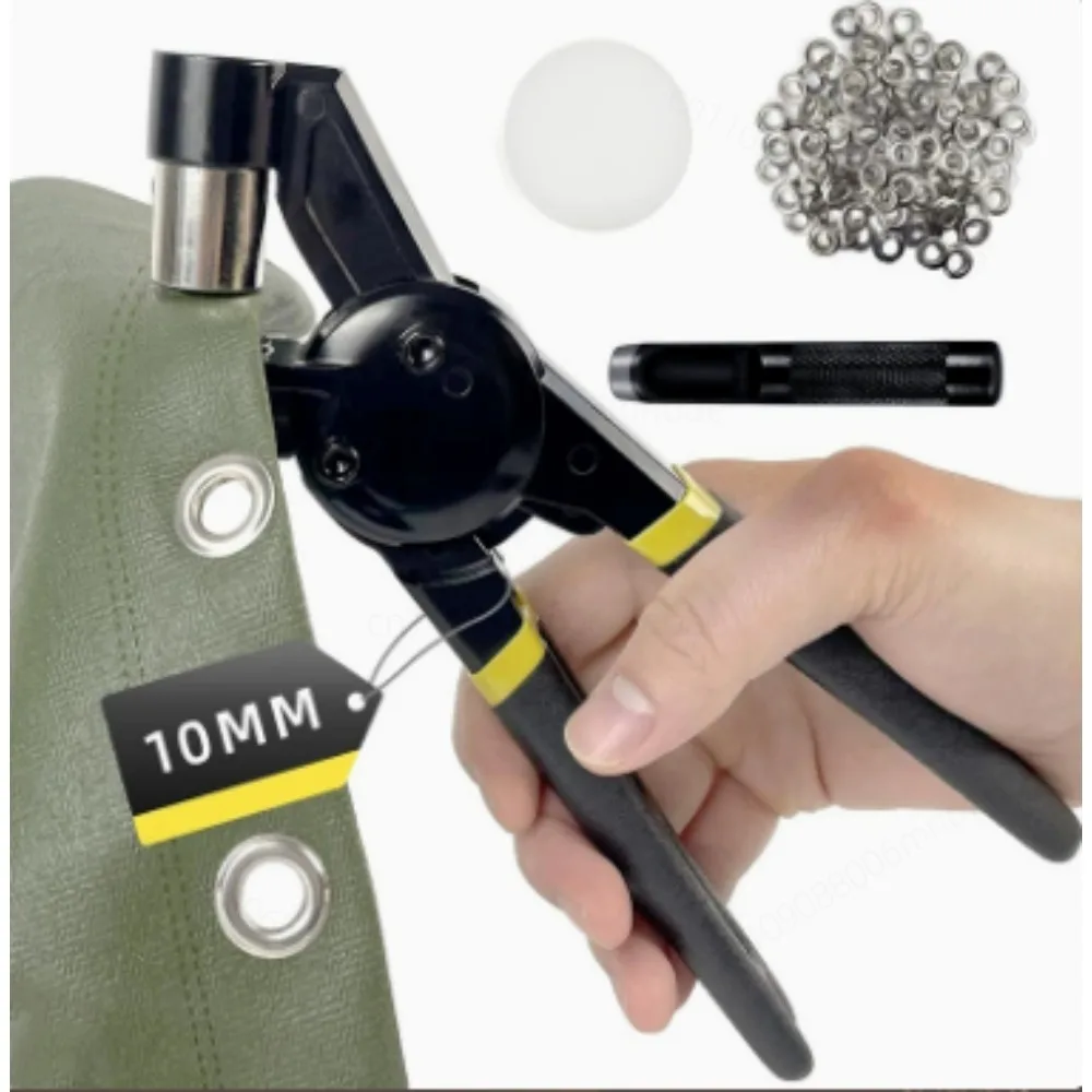 For Manual Eyelet Pliers for Banner Cloth, Portable Grommet Puncher for Advertising Fabric Shoe Eye Rivet Button
