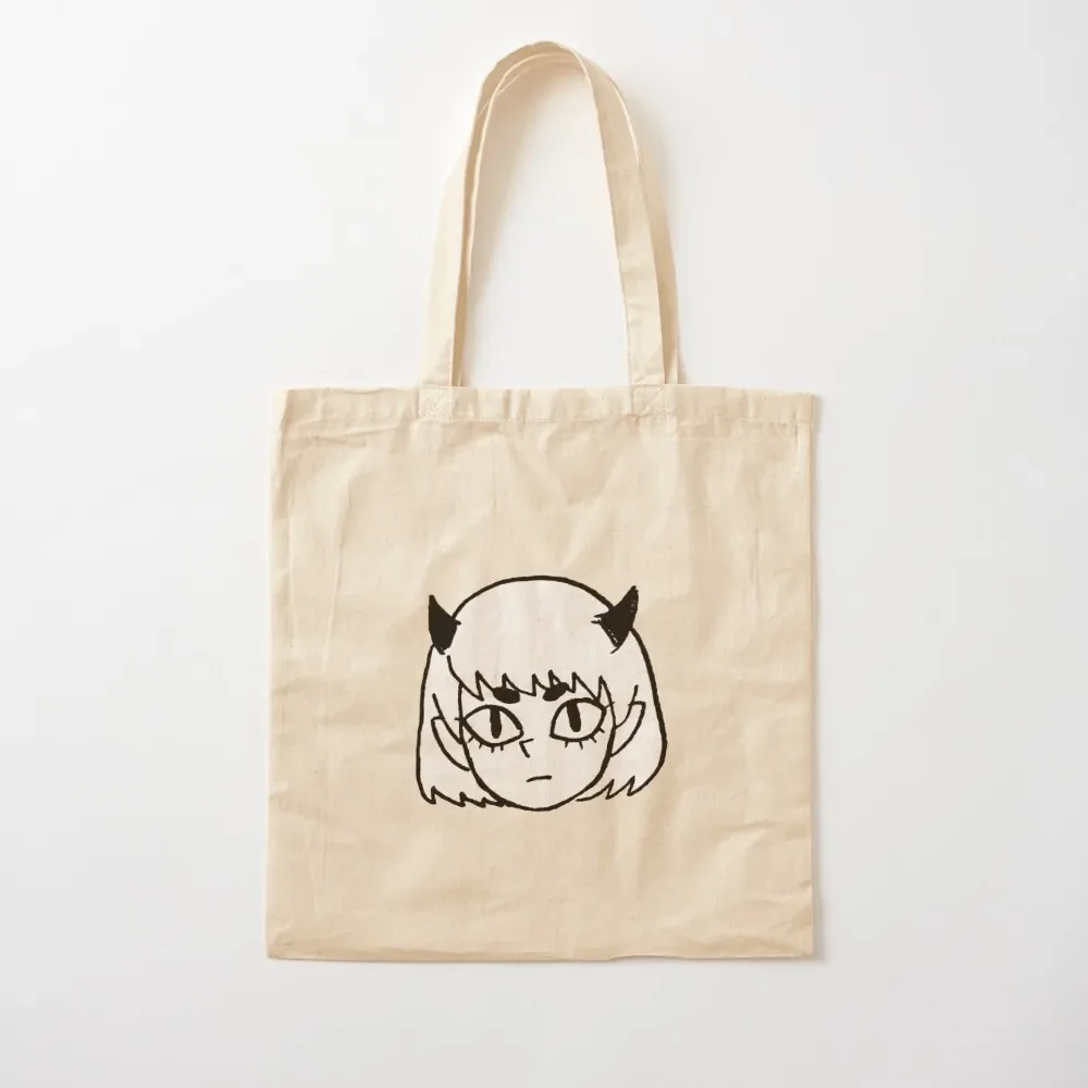 Sarah at Demon Head Tote Bag cute tote bag Handbags women foldable reusable bag