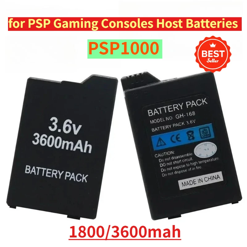 

PSP1000 Built-in Battery 3.6V 1800/3600mah Large Capacity Batteries for PSP Gaming Consoles Host Batteries