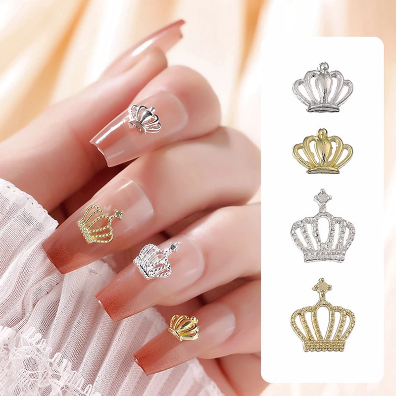 

20PCS Hollowed-out 3D Metal Nail Art Imperial Crown Charms Accessories Parts For Nails Decoration Manicure Supplies Material