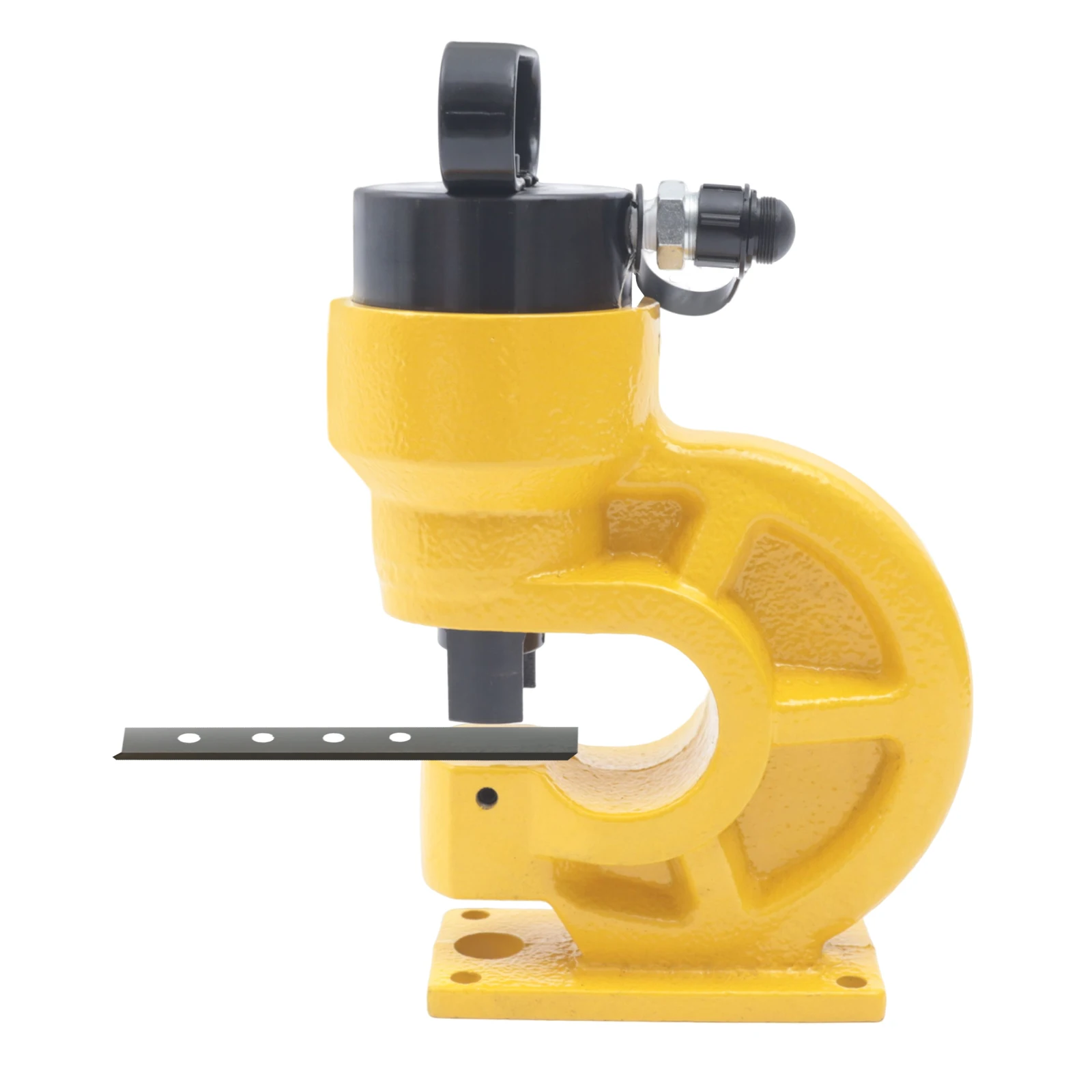 Image of 31T Hydraulische Stanzmaschine, 3,74 Zoll Stanztiefe, 4 Matrizensätze 0,41-0,81 Zoll, Stahlkonstruktion, Lochstanzer für Kupferstangen, Flacheisen, Stromschienen, Winkelstahl, für Elektroenergie- und