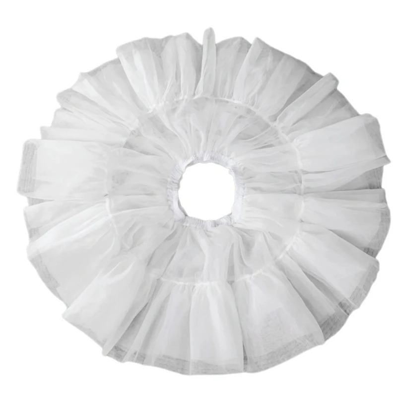 Feminino 1950s tutus tule petticoat 6 camada babados bolha inchado saia underskirt meia deslizamento vestido para festa