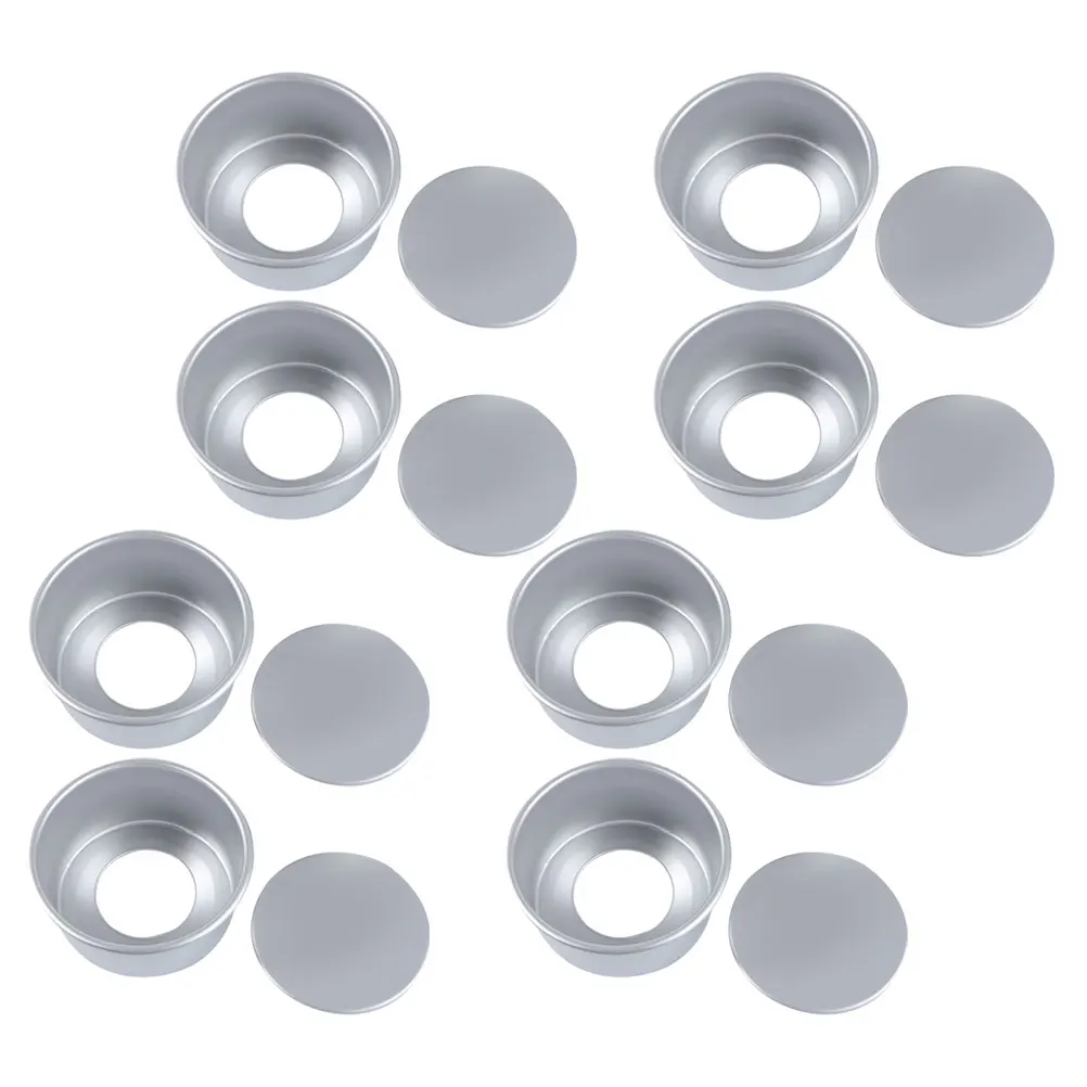 

8pcs Anodized Living Bottom Mold 4 inch Round Cake Pans Non stick Baking Plate Detachable Easy Clean Aluminum Alloy Oven Safe