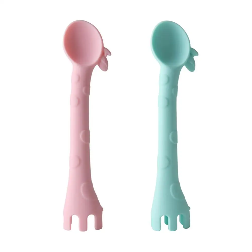 

Feeding Spoons for Babies Toddler Cutlery Silicone Tableware Children's Utensils Baby Weaning Serving