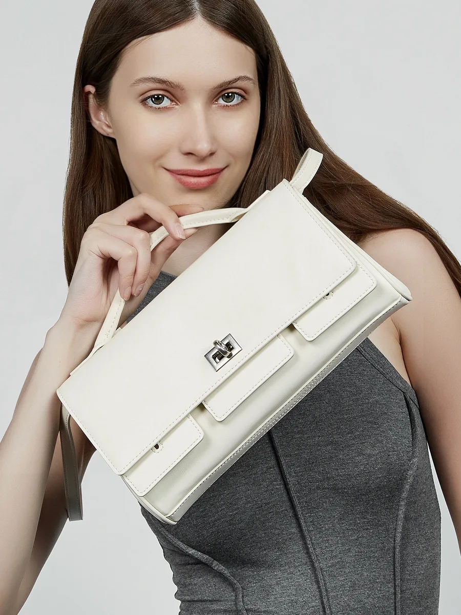 

New Korean Design Luxury Brand Women Bags Genuine Leather Shoulder Bags Women Fashion Gold Buckle Handbags Women Crossbody Bags