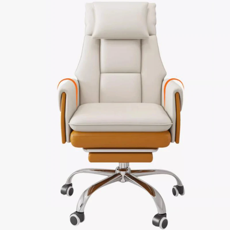 

Мобильные роскошные офисные стулья, кожаные компьютерные эргономичные удобные вращающиеся стулья, акцентные шезлонги, современная мебель