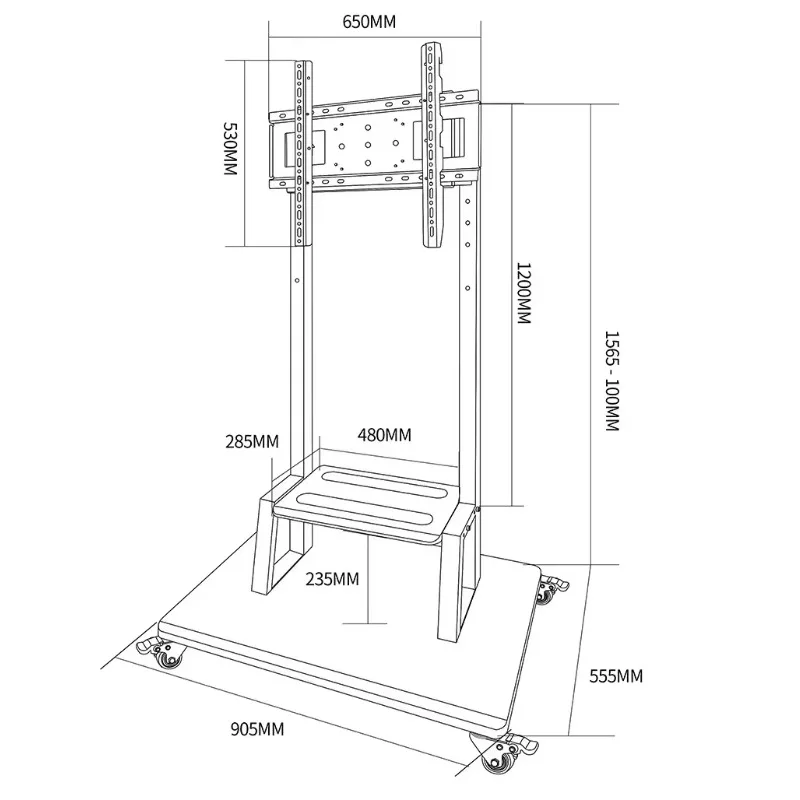 2026 Height Adjustable Motorized Side Mount Tv Cabinet Tempered Glass Base Entertainment Center Tv Media Co High Loading Capacit