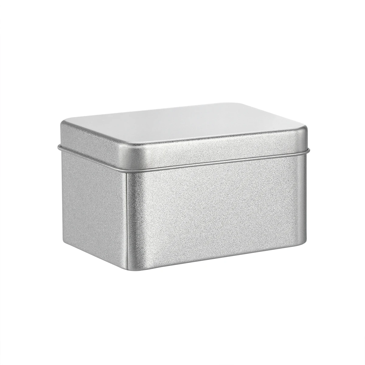 

Silver Metal Tin Empty Square Containers 90x90x55mm Lids Gifts Tea Spices Storage Kitchen Bar Iron Box Tinplate