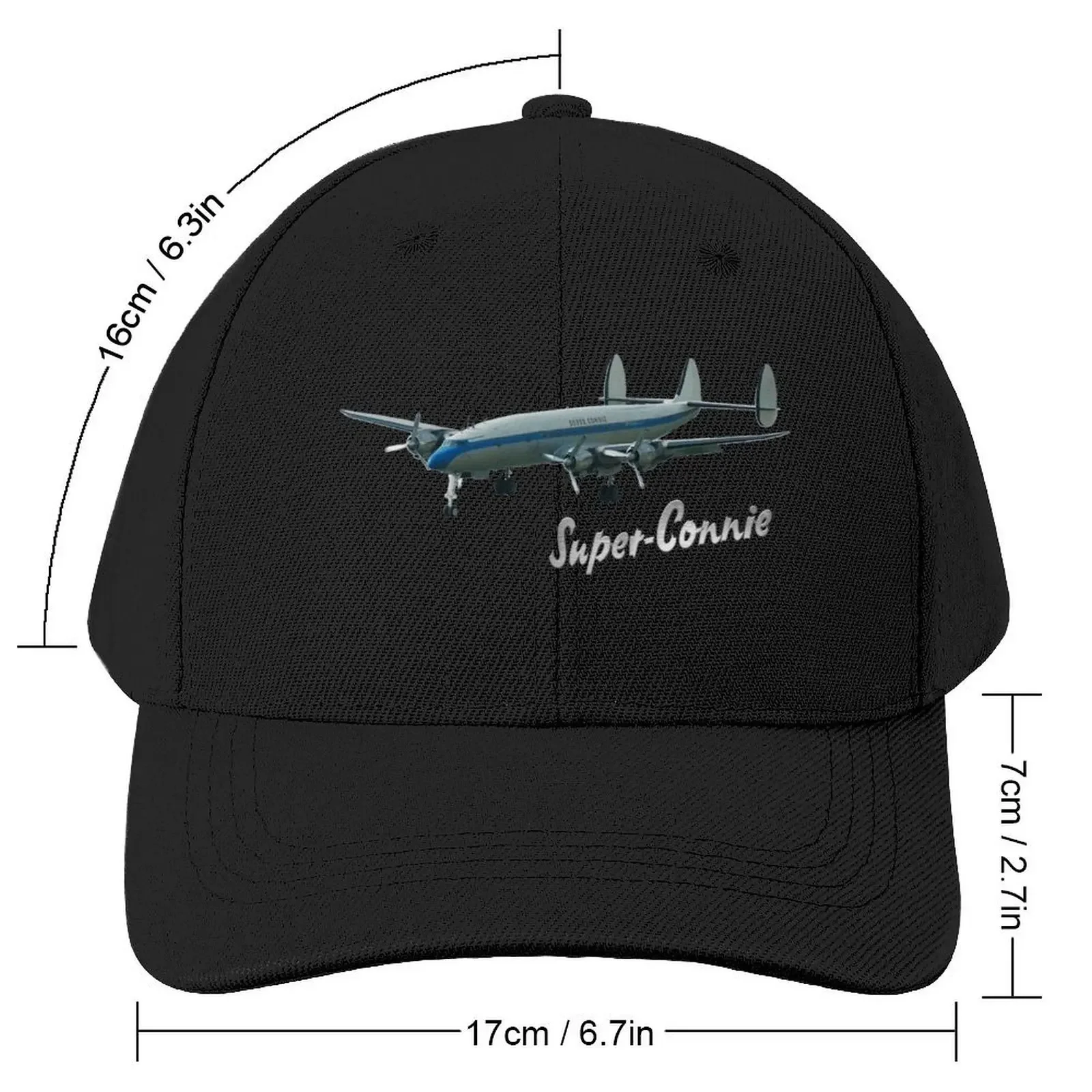 Historic airliner Super Constellation Super Connie Baseball Cap Big Size Hat custom Hat fishing hat Boy Women's