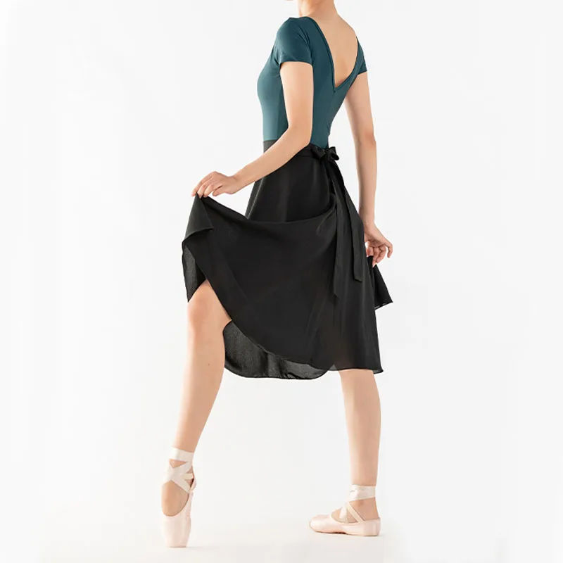 Ballet Dance Skirt Female Rear tether strap Band One Piece Ballet Skirt Classical Modern Adult Practice Skirt Ballet Lyric Skirt