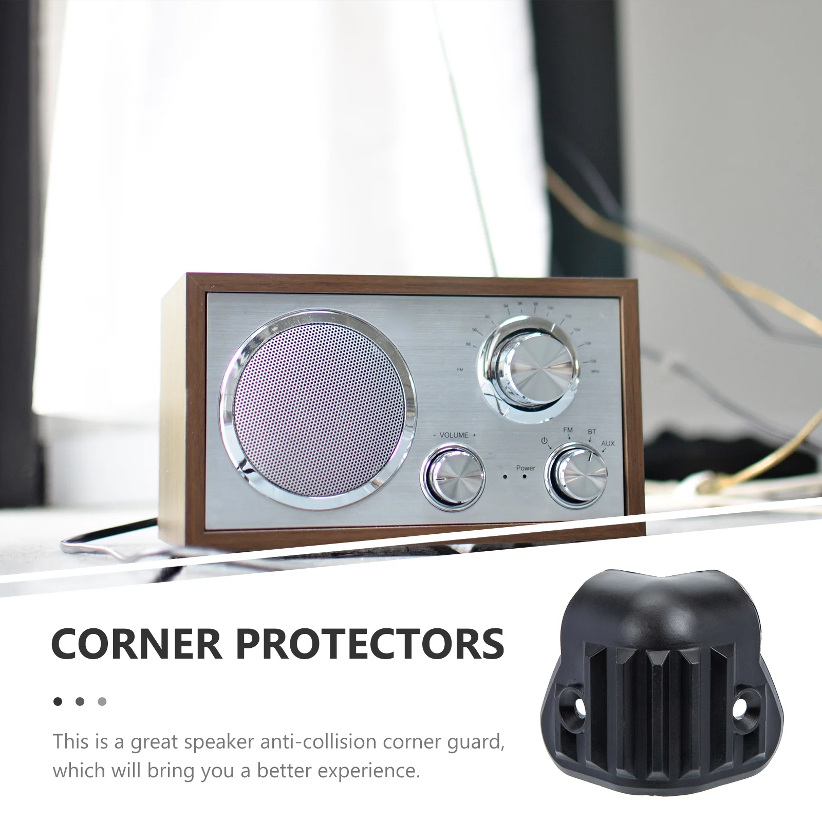 

16pcs Speaker Corner Protectors Plastic Anti-Collision Guards For Cabinets Furniture Door Panels Durable Sturdy Corner Covers