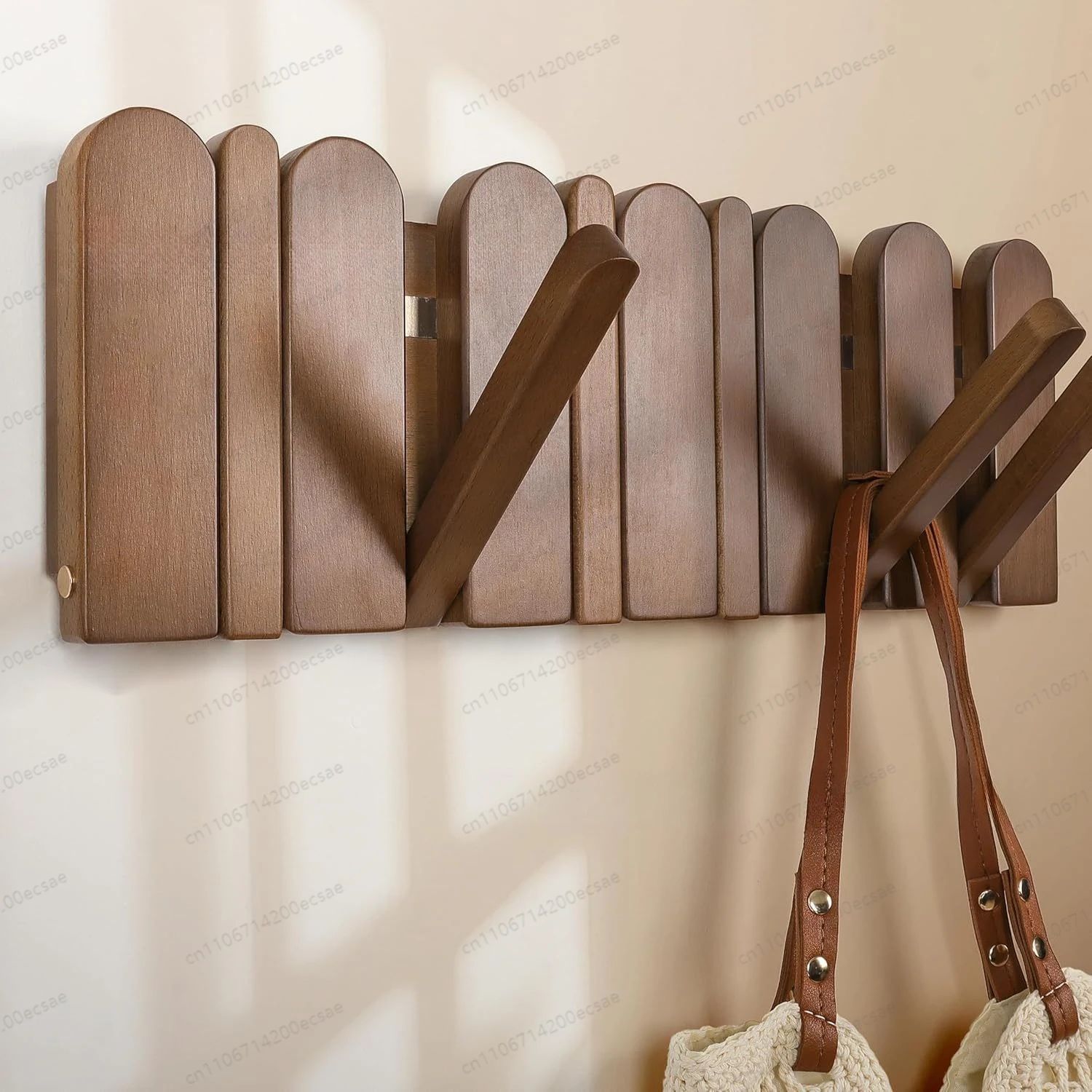 Wooden modern retractable wall-mounted piano key hanger door solid wood coat hook