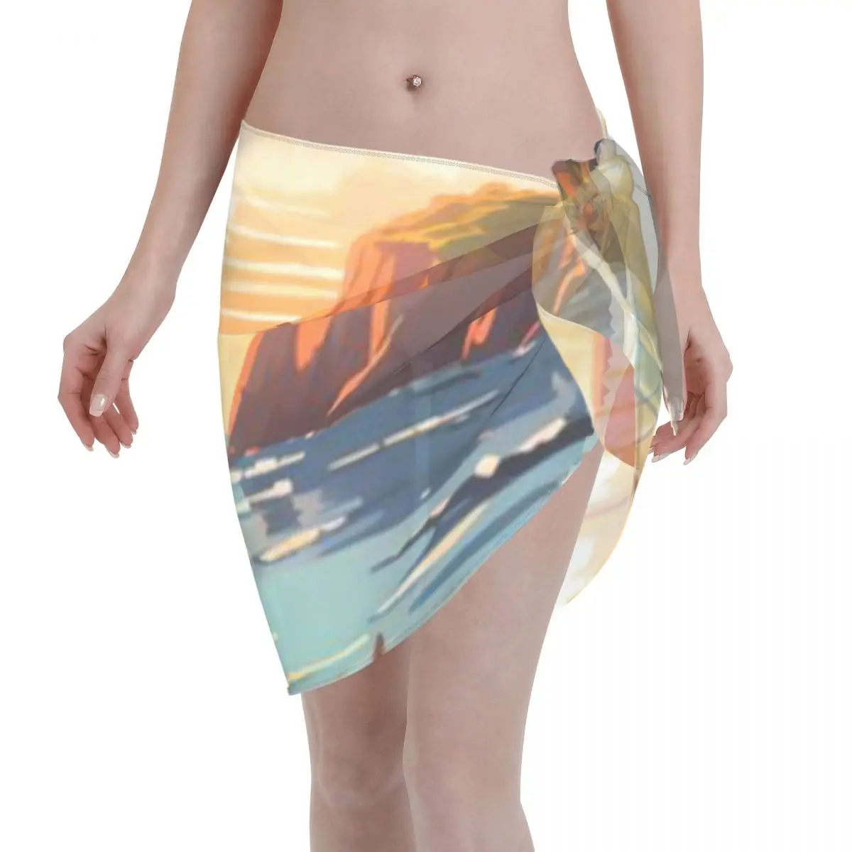 

Promotion Sunrise On A Quiet Beach Women's Beach Wrap SkirtWater Park Visit Women Beach Skirt