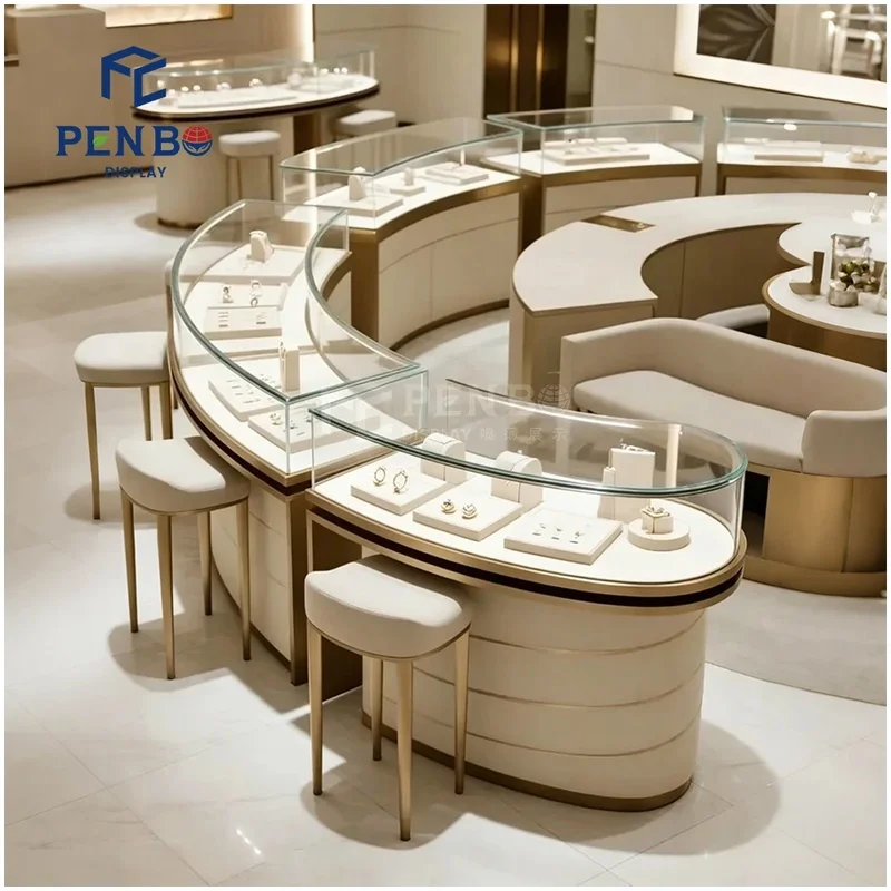 custom.Modern Jewellery Kiosk Showcase Gold Switzerland Jewelry Watch Shop Display Cabinet Jewellery Shop Display Counter