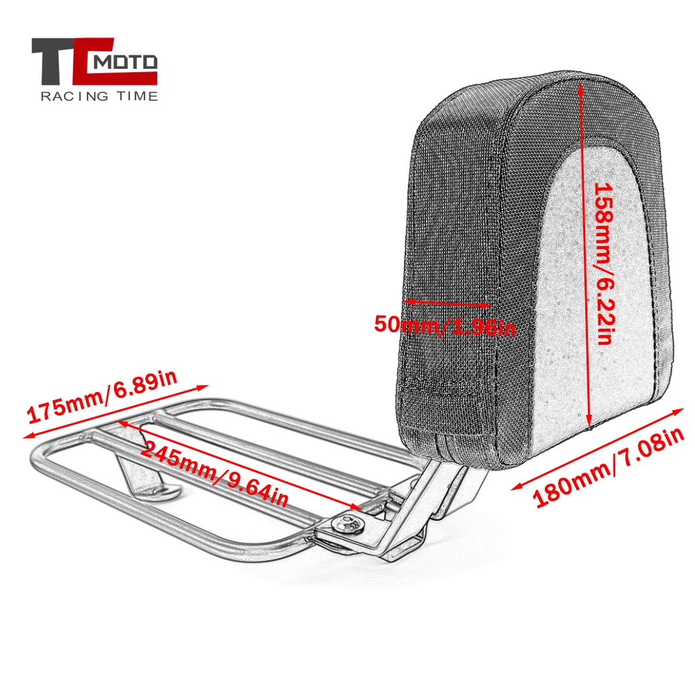 Luggage Rack Carrier Rear Passenger Detachable Backrest Sissy Bar For Kawasaki Vulcan S VN EN 650 VN650 EN650 2015-2023
