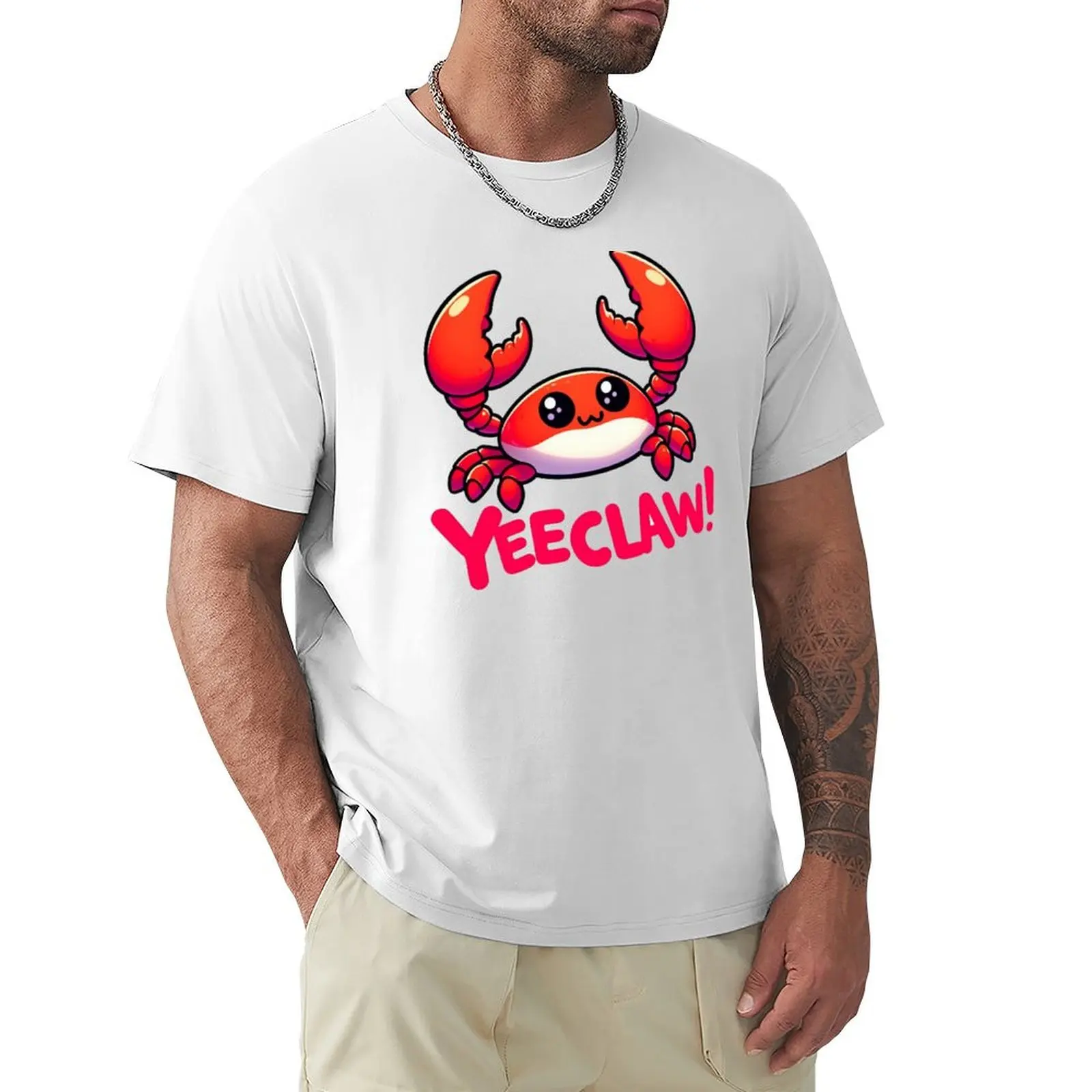 

Lovely Yee Claw Crab T-shirt Short sleeve tee plus size tops quick drying summer top mens t shirt