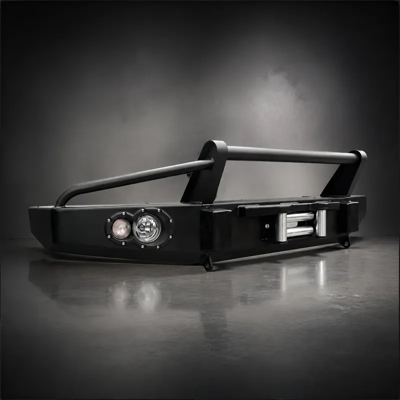 【CHIMU AUTO】 High Strength Steel Rear Bumper for Nissan Patrol Y60 1987-1996 4x4 Offroad Body Kit Black
