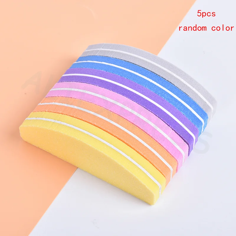 Professional Buffering Tool for Smooth Nail Surfaces 5pcs Nail Art Buffer Tips Sanding Sponge Block Files