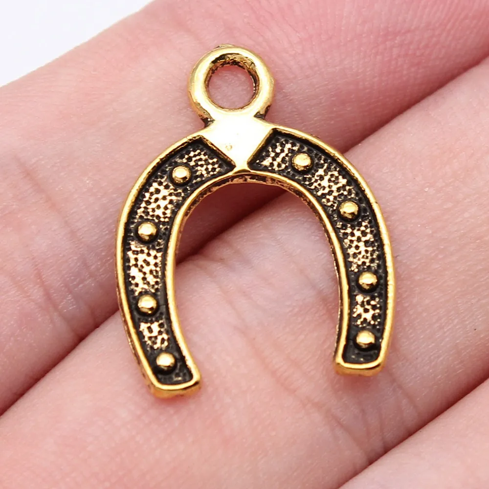 Jewelry For Woman Horseshoe Horse Shoes Charms Popular Findings 20pcs