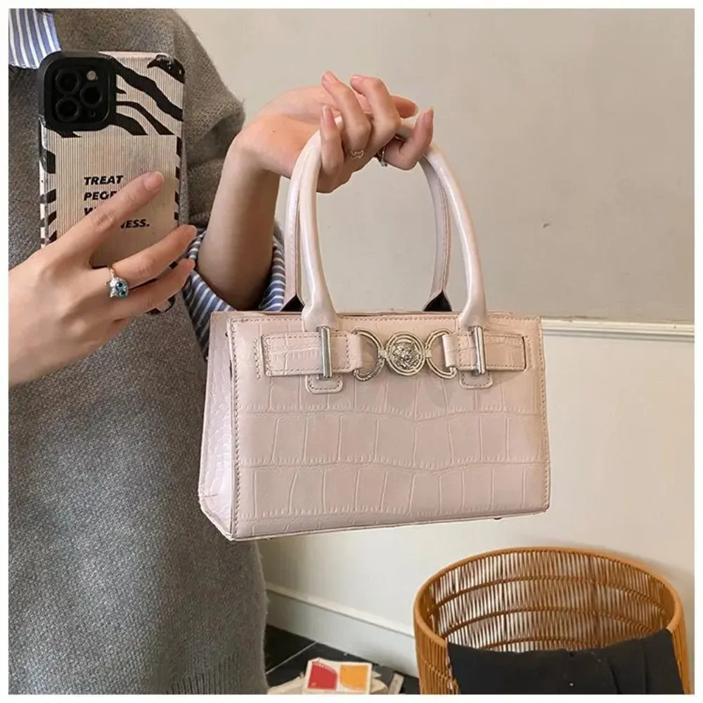 

Designer Luxury Handbag High End Vintage Crocodile Print 23cm Mini Top Stitch Shoulder Bag For Women Elegant Small Purse