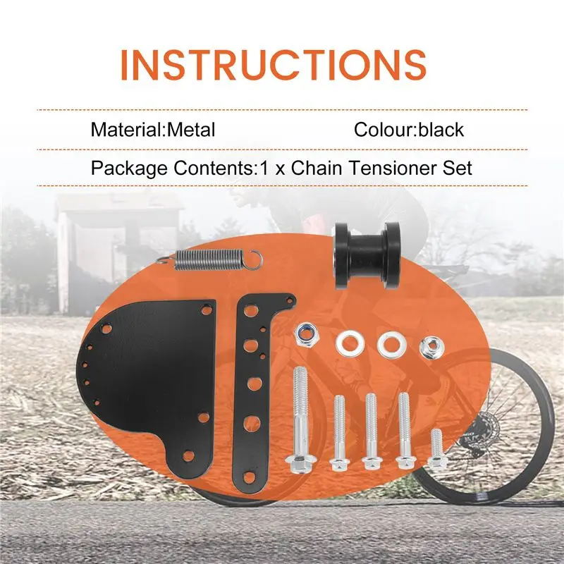 AB96-Chain Tensioner For Motorized Bicycle,Spring Loaded Chain Tensioner Compatible With 49Cc 66Cc 80Cc Engine Motorized Bike