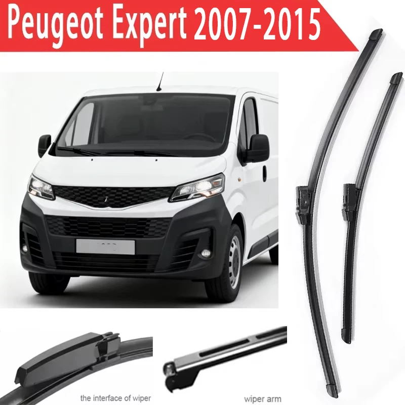 

2pcs Front Windshield Wiper Blades Windscreen Wipers For Peugeot Expert 2007-2015 2008 2009 2010 2011 2012 2013 2014 2015