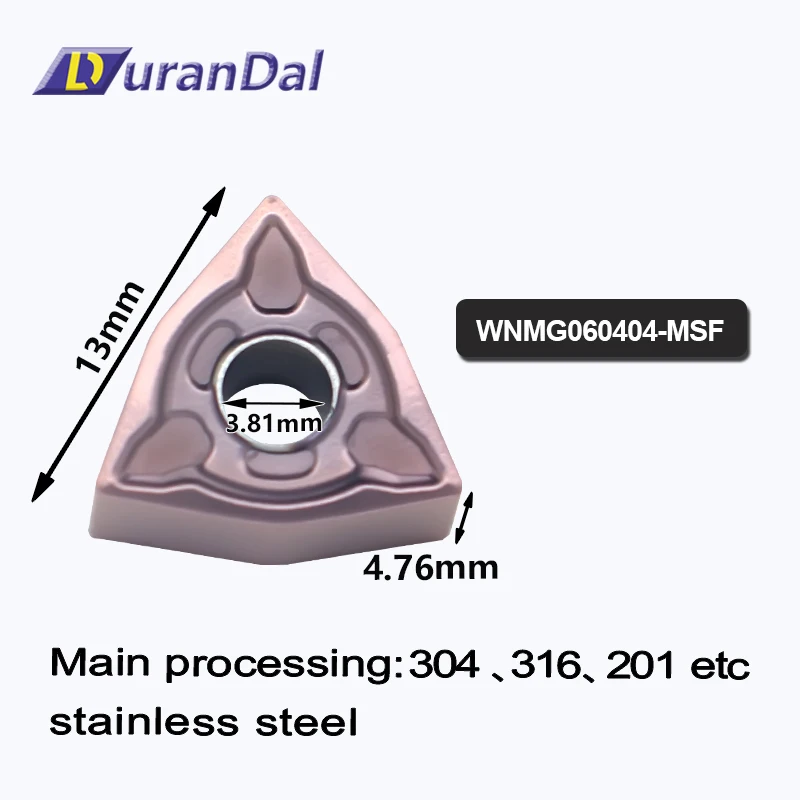 WNMG060404 LP8015 Carbide Inserts External Turning Tool Metal Lathe Tools CNC Turning Insert Cutting Tool For Stainless Steel