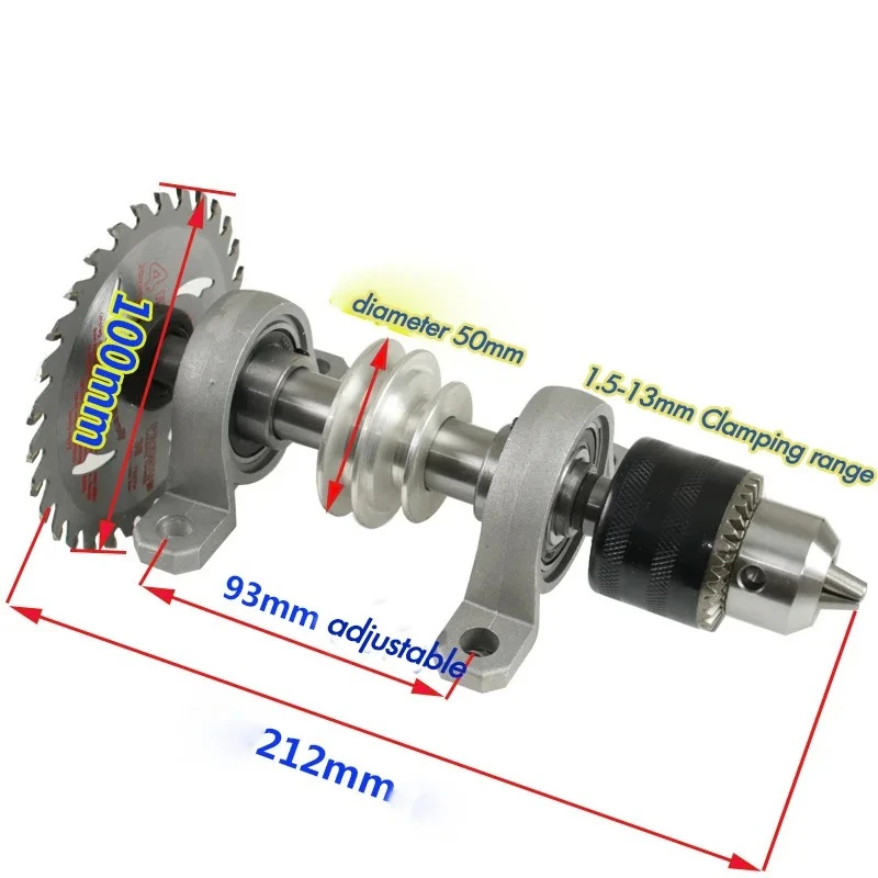 DIY grinding spindle bearing seat lathe punching machine woodworking cutting machine spindle bearing seat drillingchuck assembly