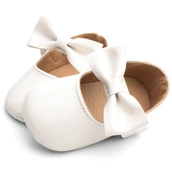 Baywell Baby Girl Shoes Comfortable Bowknot Artificial Leather Cotton Sole Shoes Fashion First Walkers Kid Girls Shoes