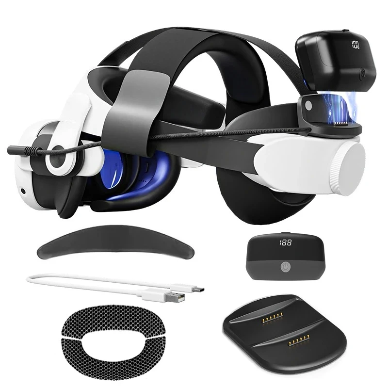 

headband for Meta quest3 headgear accessories Magnetic 20W battery 10000mAh