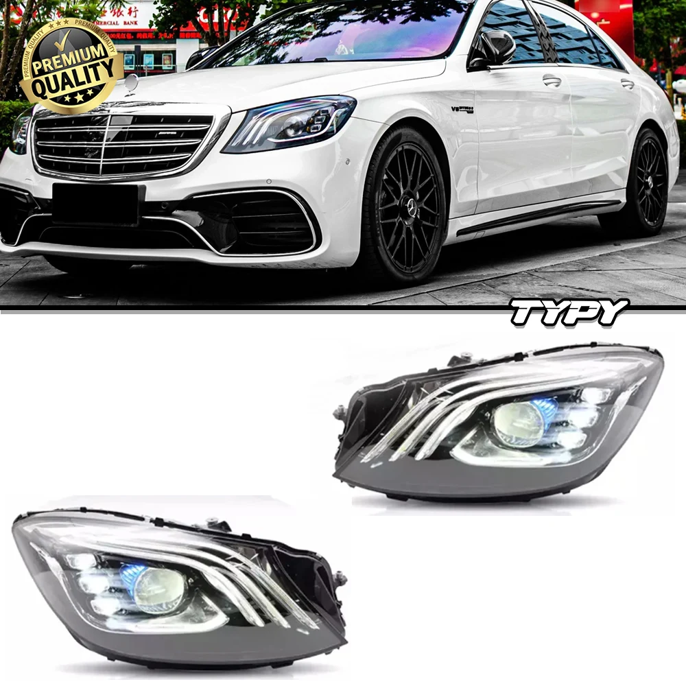 

Фара TYPY для Mercedes-Benz S-класса W222 2014-2018, светодиодная проекционная лампа, дневные ходовые огни, автомобильные аксессуары
