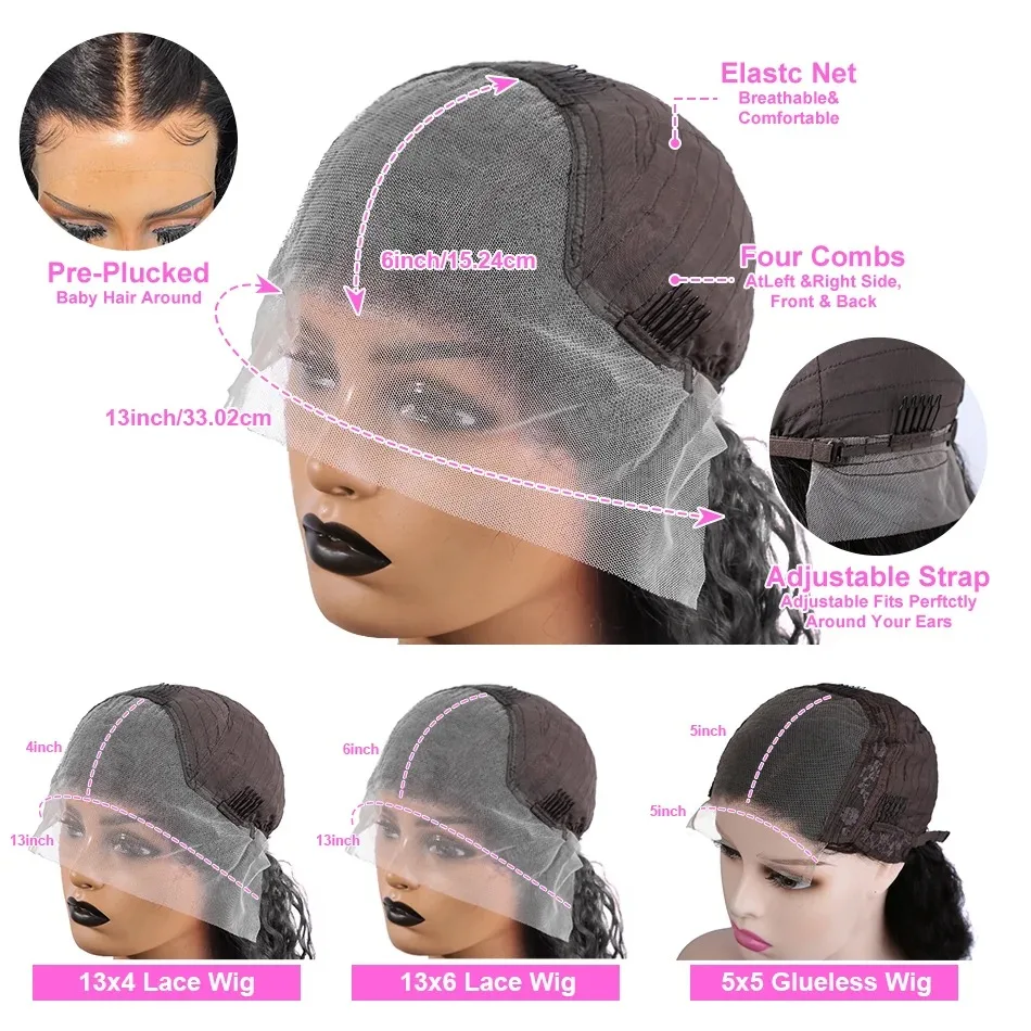 250% 13X6 HD Lace Brazilian 32 Inch Ombre Highlight 13x4 Lace Front Wig Human Hair 1B/4 Black Brown Body Wave Wigs For Women 4X4 5X5 Glueless Wig Human Hair view 6