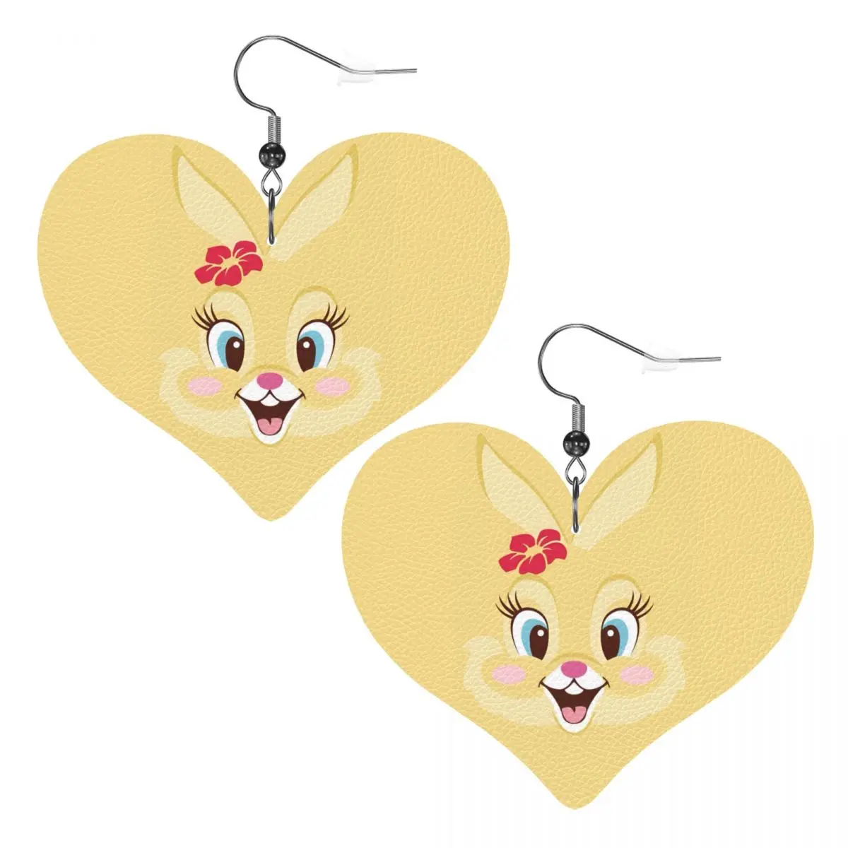 

Custom Cartoon Bambi Anime Leather Teardrop Earrings Personalized For Women Jewelry Accessories For Valentine's Day