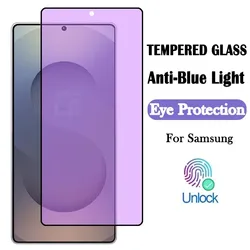 Full Cover Anti Blue-ray Tempered Glass for Samsung Galaxy S25 S24 Ultra Screen Protector for Samsung S23 S22 Plus Unlock Glass