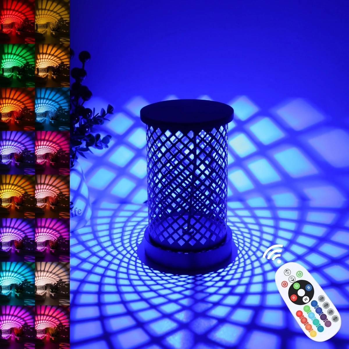 

Креативный цветной свет и теневой ночник RGB16, USB-прикроватная лампа для дома, спальни, офисное романтическое атмосферное освещение