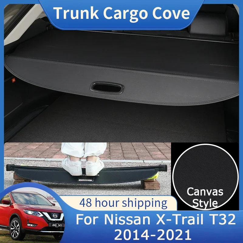 

For Nissan X-Trail X Trail XTrail Rogue T32 2014~2021 Rear Trunk Cargo Cover Privacy Security Luggage Curtain Shield Accessories