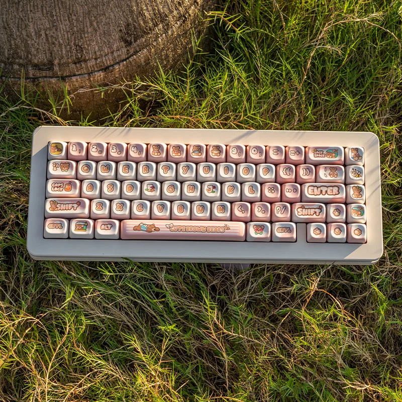 

"Bear" PBT sublimation keycap translucent MOA personality theme mahjong sound hifi keyboard