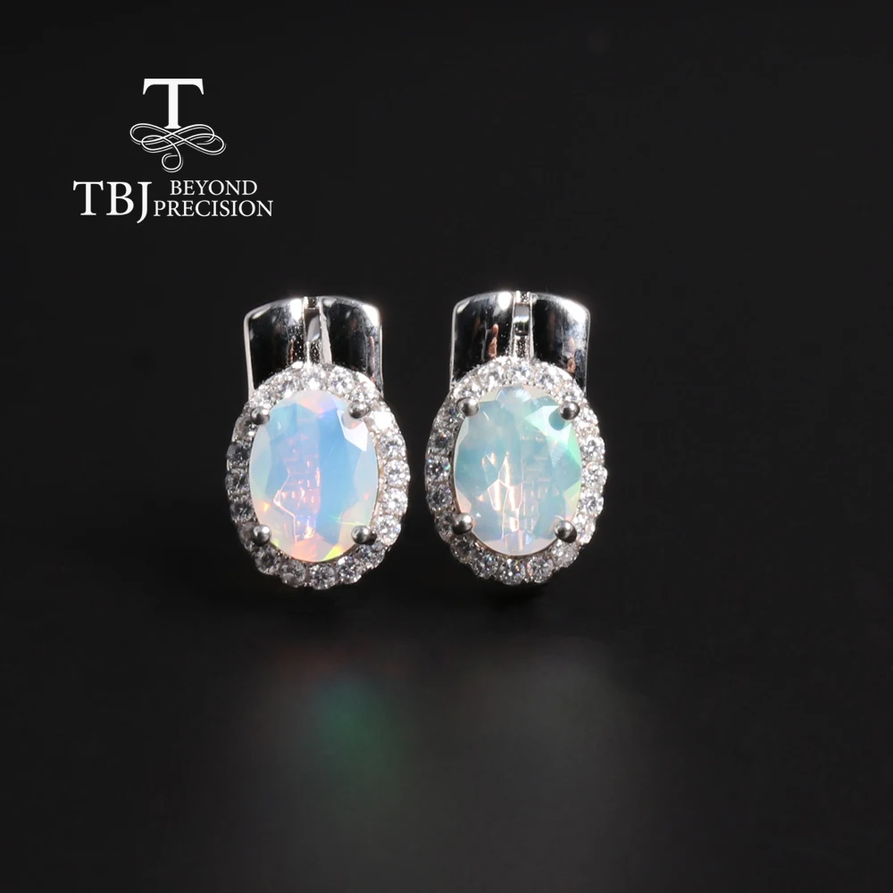 2026, Mysterious beautiful Natural Opal October Birthstone Earrings S925 Silver fashion and elegant gifts for women and girls
