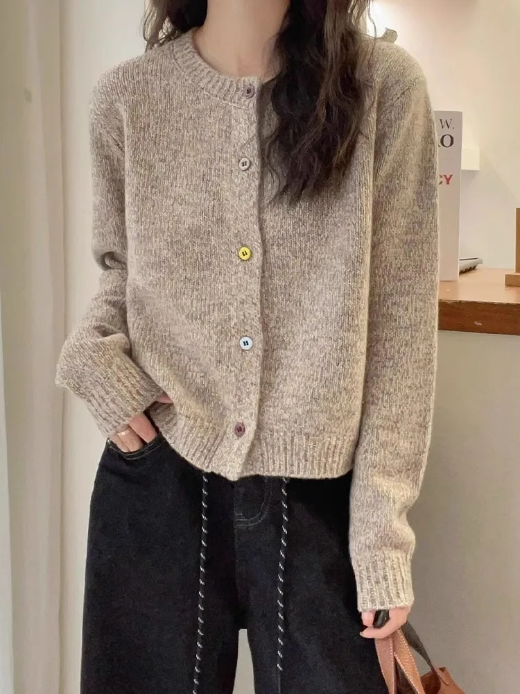 유니크 니트 롱 스웨터 가디건 캐주얼 출퇴근 여성 상의 다용도 가을 신상 슬레 버튼 오픈 셔츠 시적인 린