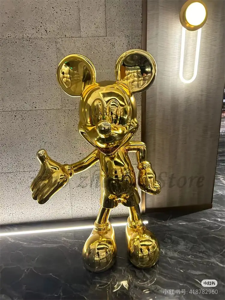 29 cm Disney Mickey Mouse Figure résine bienvenue Posture Action Figurines Anime dessin animé Mickey modèle Statue enfants ornement cadeau