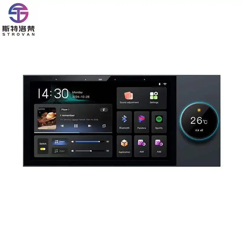 

STLF 2025 Tuya 10 Inch Smart Home Zigbee Gateway IPS Music Panel WiFi Connectivity Built-in Amplifier-Control Via App Smart Home