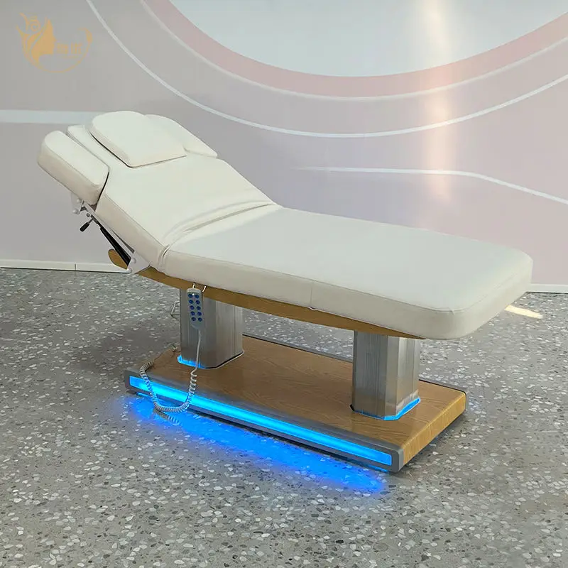 Electric Massage Bed With Full Tilt Function 4 Motors Detachable Armrests And Headrest For Beauty Salon Spa