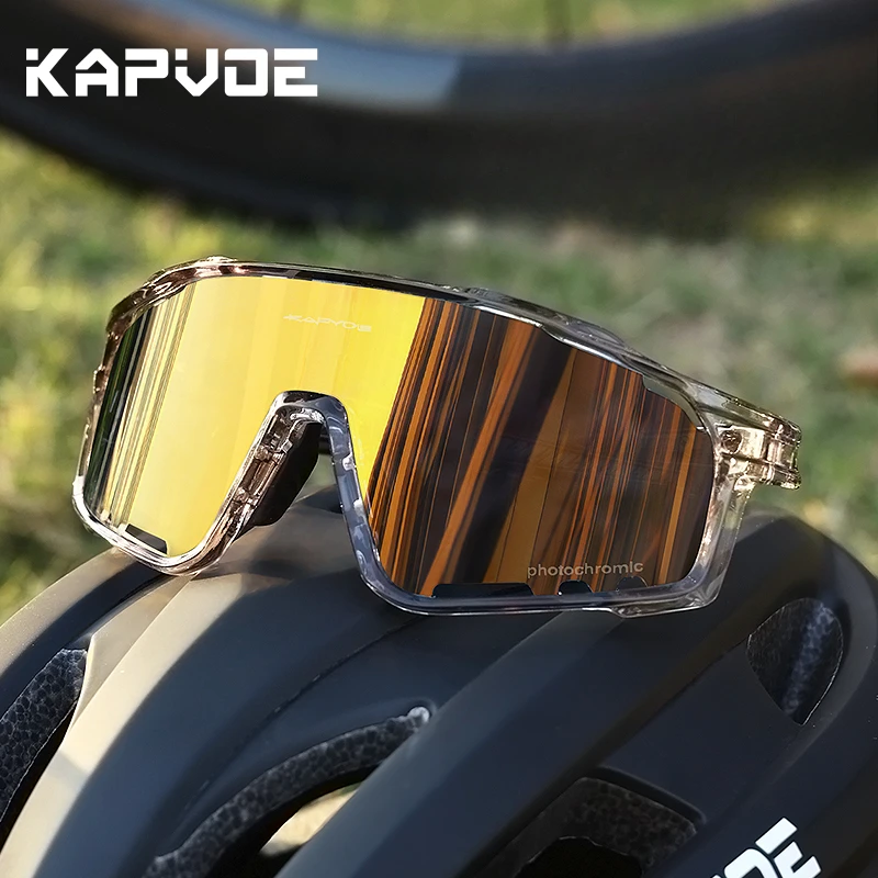 نظارات KAPVOE الملونة الضوئية لركوب الدراجات، نظارات شمسية MTB للرجال والنساء، نظارات رياضية لسرعة الدراجة الجبلية والدراجات الهوائية #3